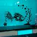 Fish Starfish Seaweed Vinyl Decal Art Mural Sticker Interior Nursery Room Decor Sticker Decal (22 x 30) - Black