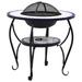 vidaXL Mosaic Fire Pit Table Blue and White 26.8" Ceramic - 26.8" x 26.8" x 23.7"