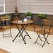 Basic European Chestnut Wood 3-Piece Bistro Table and Chairs Set