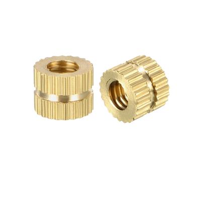 M4 x 5mm(L) x 6mm(OD) Brass Knurled Threaded Insert Nuts, 50 Pcs - M4 x 5mm(L) x 6.4mm(OD),50 pcs