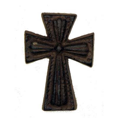 Small Cast Iron Nail Cross Rustic Decorative Accent - 2.25" W x 3" H x 1/4" D