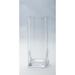 Square Hand Blown Glass Flower Vase - 12" - Clear