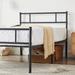 Metal Platform Bed Frame with Headboard and Footboard, Black-Twin/Full/Queen Size Bed