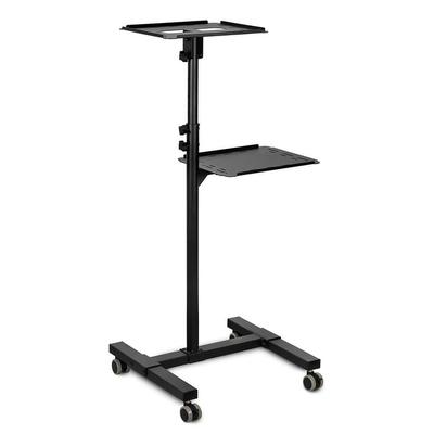 Mount-It! Mobile Projector Stand, Rolling Height Adjustable Laptop and Projector Presentation Cart and Trolley, Black