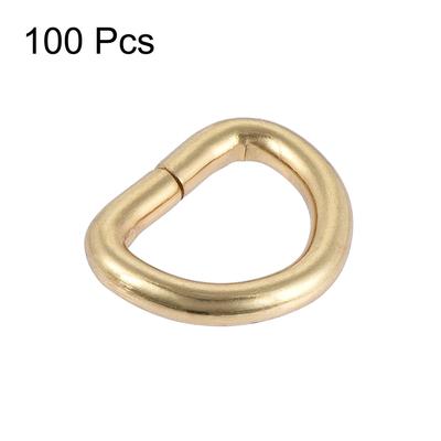 100Pcs Metal D-Rings Buckle for Hardware Bags Belts Craft Accessories