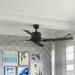 Luxury Urban Loft Indoor Ceiling Fan, 15.4"H x 56"W, with Industrial Chic Style, Charcoal Finish, by Urban Ambiance - 56 Inches