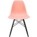 Designer Plastic Eiffel Chairs Black Wood Wire Legs With Back Desk Accent Living Room Side Kitchen