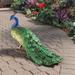 Design Toscano Large Regal Colorful Outdoor Peacock Statue Garden Accent