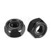 M10 x 1.5mm Nylon Insert Hex Lock Nuts Carbon Steel Black Zinc 10pcs - M10x1.5mm(10 pcs)