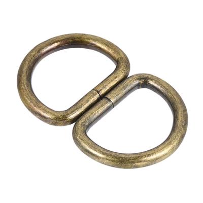 12pcs Metal D Ring 0.98"(25mm) D-Rings Buckle for Hardware DIY - Bronze Tone