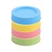 Plastic Mason Jar Lids for Regular Mouth Mason Canning Jar Cups 4 Pack - Green,Blue,Yellow,Pink - 4pcs