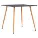 vidaXL Dining Table Gray and Oak 31.7"x31.7"x28.7" MDF