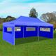 vidaXL Blue Foldable Pop-up Party Tent 9.8'x19.7' - 9'10" x 19'8"