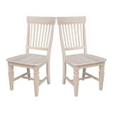 International Concepts Solid Wood Tall Java Dining Chairs - Set of 2