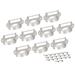 Cup Drawer Pull Kitchen Cabinet Handles 57mm Hole Centers 10 PCS - Silver Tone