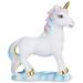 Q-Max 6.75"H Lucite Unicorn with Rainbow Mane Statue Fantasy Decoration Figurine