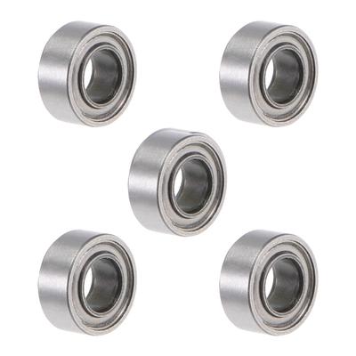 SMR63ZZ Stainless Steel Ball Bearing 3x6x2.5mm Shielded MR63ZZ Bearings 5pcs - Silver