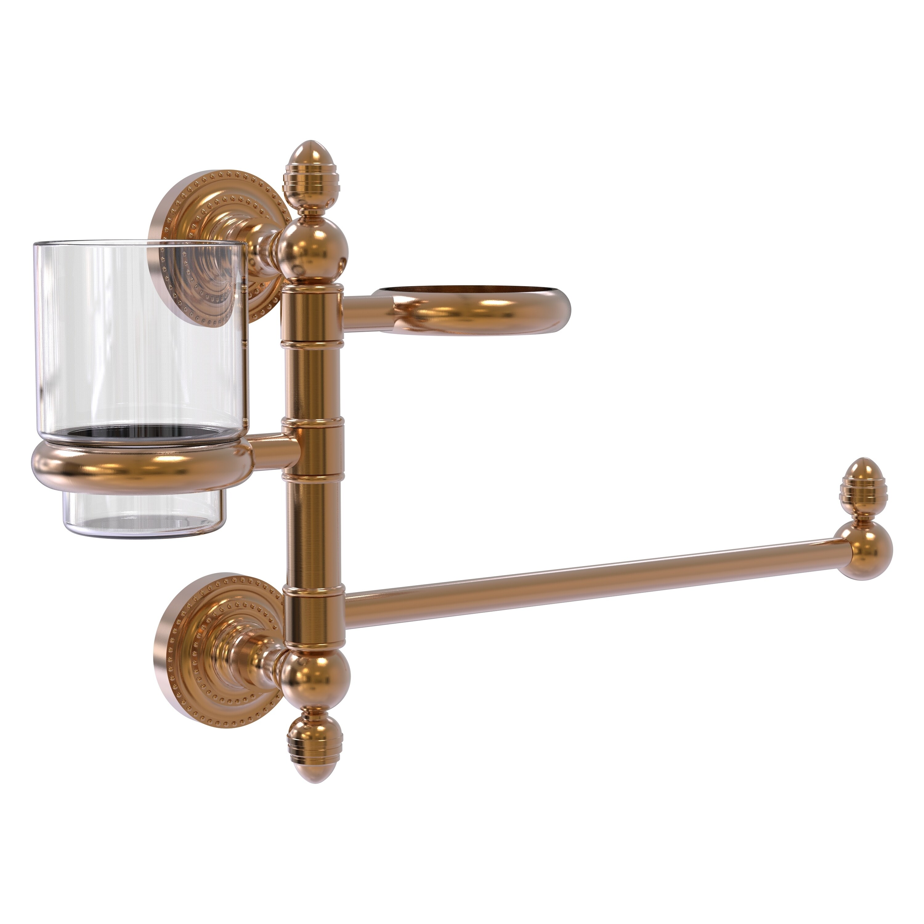 Allied Brass Dottingham Collection Hair Dryer Holder and Organizer