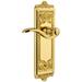 Grandeur Windsor Solid Brass Rose Passage Door Lever Set with Bellagio
