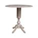 42" Round Dual Drop Leaf Pedestal Table