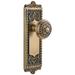 Grandeur Windsor Solid Brass Rose Privacy Door Knob Set with Windsor