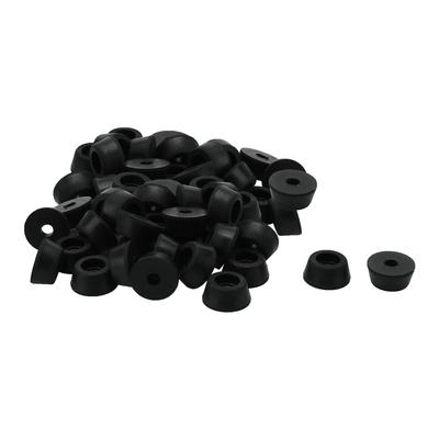 40pcs Rubber Feet Bumper Amplifier Speaker Protector, D15x12xH7mm - Black - 0.591