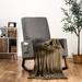 Costway Mid Century Retro Fabric Rocking Chair Upholstered Nursery