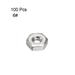 100pcs 6#-32 304 Stainless Steel Hexagon Hex Nut Silver Tone - Silver Tone - 6#-32(100 pcs)