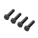 M8x35mm Hex Head Left Hand Screw Bolts Fastener Carbon Steel 4pcs - Black