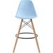 Counter Stool With Back Plastic Molded Wooden Eiffel Base For Kitchen Island Hotel Work High Chair Restaurant