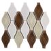 TileGen. Bowling 4" x 5" Porcelain Mosaic Tile in Beige/White Floor and Wall Tile (10 sheets/8.2sqft.)