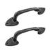 Door Pulls Black Wrought Iron Heart Shaped (Set of 2) Renovators Supply - N/A