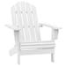 vidaXL Patio Chair Wood White - 27.8" x 37.8" x 36.2"