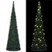 vidaXL Pop-up String Artificial Christmas Tree with LED Green 5 ft