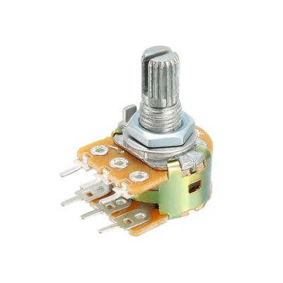 WH148 10K Ohm Variable Resistors Dual Rotary Carbon Film Taper Potentiometer