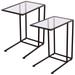 Costway 2PCS Coffee Tray Side Sofa End Table Ottoman Couch Stand TV