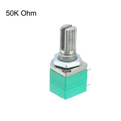 B503 50K Ohm Variable Resistors Single Rotary Carbon Film Taper Potentiometer - 1.06 x 0.35 x 0.43" (L*W*H)(not included pin)