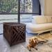 The Gray Barn Haney-Jardine Lattice Grey Wooden Pet Crate/ End Table