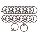 20Pcs Metal Curtain 1.3"w Eyelet Drape Loops for Bathroom Curtain Rods - Copper Tone - 1.8"