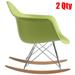 Modern Rocking Chair Armchair With Arm Colors Natural Wood Rockers Dining (Set of 2)
