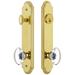 Grandeur Arc Solid Brass Tall Plate Single Cylinder Keyed Entry Set