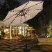 Costway 10ft Patio Solar Umbrella LED Patio Market Steel Tilt w/ Crank