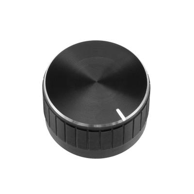 30x17mm Aluminium Alloy Potentiometer Rotary Knob Knurled Shaft Hole - #B-1pcs-black