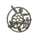 Zeckos Bronze Cast Iron Sea Turtle Wall Mount Garden Hose Hanger - 12.25 X 12 X 5.75 inches