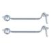 3"Eye Latch Privacy Hook Cabin Lock for Window Slide Barn Door 2 Pcs - Silver Tone - 3" x 0.83" x 0.12"(L*W*D)