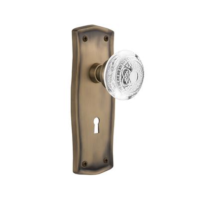 Nostalgic Warehouse Vintage Crystal Egg and Dart Dummy Door Knob Set