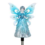 Exhart Solar Acrylic Angel with Wings and Twelve LED lights on a Metal Garden Stake, 4 by 34 Inches