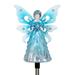 Exhart Solar Acrylic Angel with Wings and Twelve LED lights on a Metal Garden Stake, 4 by 34 Inches