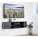 FITUEYES Wall Mounted TV Media Console Floating Desk Storage Hutch - 43.3