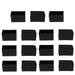 PVC Leg Cap Ended Tip Pad Feet Floor Protector 15pcs 0.79" x 1.57" - Black - 0.79" x 1.57"(W*L)